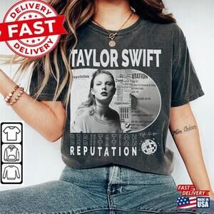 T4ylor Swift Music Shirt 90S Y2K   Eras Tour  Tickets Album Reputation Tee